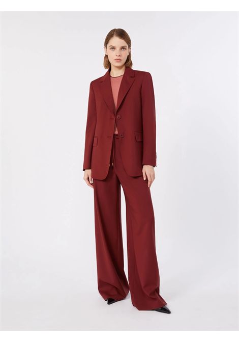 Max Mara Studio Blazer Monopetto Linz in Cady Rubino Donna Max Mara Studio | Pantaloni | 2626136031600011